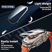 abordables Protectores de pantalla para relojes inteligentes-[Paquete de 4] Reloj Protector de pantalla Compatible con Apple Watch Ultra 49mm Cobertura máxima sensible al tacto Alta definición clara Vidrio Templado Accesorios Reloj
