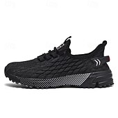abordables Baskets Décontractées-Chaussures de sport pour hommes, en maille bleu marine, respirantes et flexibles, idéales pour la course, la marche et les activités de plein air décontractées.