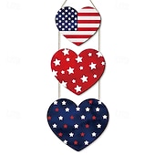  1 sada dřevěných cedulí s orlem k 250. výročí amerického Dne nezávislosti, vintage kulatý závěs na dveře, vlastenecká bytová dekorace s motivem USA, ideální pro 4. července, Den památky nezávislosti a