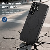 levne 2026 Samsung Galaxy S26 Série-telefon Carcasă Pro Samsung Galaxy S26 S25 Hrana S24 FE S23 Ultra Plus A56 A36 A26 A16 A55 5G A35 5G Magnetické adsorpční pouzdro Podpora bezdrátového nabíjení Nárazuvzdorné TPU PU kůže