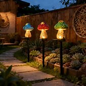 tanie Światła ścieżki i latarnie-Lampy ogrodowe z żywicy zasilane energią słoneczną, wodoodporne, oświetlenie ścieżek zewnętrznych, dekoracja ogrodu w stylu willi (1 szt.)