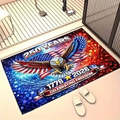 economico Zerbini-Zerbino per la porta d'ingresso in occasione del 250° anniversario degli Stati Uniti, con un maestoso disegno di un'aquila e vivaci fuochi d'artificio, in commemorazione del periodo 1776-2026, perfetto per un arredamento patriottico.