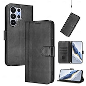 tanie 2026 Samsung Galaxy S26 Seria-telefon Kılıf Na Samsung Galaxy S26 S26 Ultra Plus Etui na karty portfela Z podpórką Obsługa ładowania bezprzewodowego z paskiem na nadgarstek Retro TPU Skóra PU