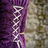 economico Vestito-Abito Medievale Rinascimento Lunghezza alla caviglia Vestito Manica del polsino svasato Strega Vichingo Abiti reali Costume Per donna Celtico Reale Halloween Carnevale Performance LARP Fiera