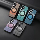 cheap 2026 Samsung Galaxy S26 Series-Phone Case For Samsung Galaxy S26 S25 Edge S24 FE S23 Ultra Plus A56 A36 A26 A16 A35 5G A15 Magnetic Adsorption with Stand Holder Shockproof TPU PU Leather