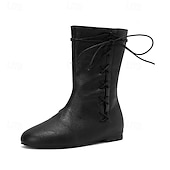 ieftine încăminte-Epocă Medieval Renascentist Încălțăminte Cizme plate de jazz Întoarce pantofii Pirat Viching Ranger elfică TIR cu arcul Costume de fancy Unisex Celtic Pirat Fantezie Halloween Carnaval Performan