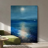 cheap Landscape Paintings-Handmade Oil Painting Hand Painted Vertical Abstract Floral / Botanical Modern Rolled Canvas (No Frame)