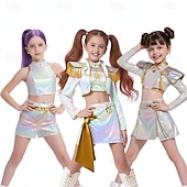 olcso Lányok jelmezei-Koreai bálvány ihlette Popsztár Felszerelések Divat Cosplay jelmez Virtuális bálvány for Női Lány Felnőttek Gyerekek Mindszentek napja Teljesítmény Halloween