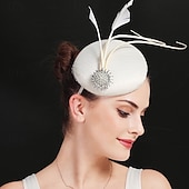 economico Fascinatori-Fascinator Rete Matrimonio Compleanno Vintage Carino Retrò Con Piuma Tulle Copricapo Copricapo