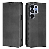 baratos 2026 Samsung Galaxy S26 Série-telefone Capinha Para Samsung Galaxy S26 S26 Ultra Plus Capa para Cartão Wallet Com Suporte Suporte para carregamento sem fio Slot para cartão Retro TPU Couro PU
