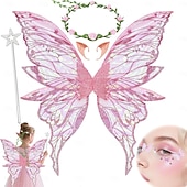 abordables Accessoires et plus-Médiéval Renaissance Ailes Accessoires Ear Cuffs Elfe Fée Papillon Déguisement Femmes Fantaisie Halloween Carnaval Performance LARP Foire de la Renaissance Adulte Plus d'accessoires