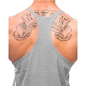 billige Løpe T-skjorter og tanktopper-Herre Grafisk Bokstaver Treningstank topp Singlet til jogging Gymtopp Sommer Racerrygg Ermeløs Hurtigtørkende Fukttransport Treningsøkt Aktiv trening Trening Blå Svart Gul Sports Sportsklær