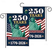 Недорогие 250-летие-2 шт. Садовый флаг США к 250-летию со дня рождения (1776-2026), патриотический американский флаг для использования на открытом воздухе, во дворе, на газоне, крыльце или для украшения ко Дню