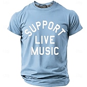 Voor heren Muziek Grappig jargon T-shirt Korte mouw T-shirt 3D-afdrukken Strakke ronde hals Overhemd Modieus Dagelijks Dagelijks Straat Rood Zomer Lente Kleding S M L XL XXL XXXL