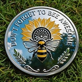 levne Event &amp; Party Supplies-Pamětní mince s motivem včelí pozitivity, rytá kovová sběratelská mince s motivem včely a pozitivními citáty, dekorativní inspirativní dárek na domácí kancelářský stůl.