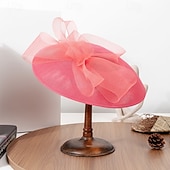 billige Fascinatorer-fascinators polyester Bryllup Bursdag Elegant søt stil Med Sløyfe Tyll Hodeplagg Hodeplagg