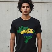  Meciul Mondial de Fotbal 2026 Ținute Tricou grafic Fotbal Inspirat de Brazilia Patriotic Tricou pentru Unisex Adulți Imprimare 3D pentru Petrecere Sport exterior