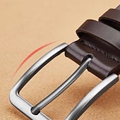 billige Belter til herrer-Herre Belte Automatisk spenne Chrome PU Gatemote Moderne Klassisk Fritid عادي Svart Brun Daglig Virksomhet Formell Bredt belte