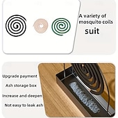 cheap Sculptures-2PCS Metal Mosquito Coil Holders, Hanging Incense Burner Stand for Mosquito Repellent Coils, Decorative Coil Holder for Living Room, Bedroom, Patio, Balcony, Outdoor Camping