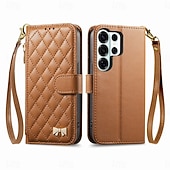 cheap 2026 Samsung Galaxy S26 Series-Phone Case For Samsung Galaxy S26 S26 Plus S26 Ultra Wallet Case Flip Cover Zipper with Wrist Strap Kickstand Retro TPU PU Leather
