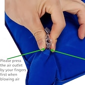 abordables Loisirs en Plein Air-Lot de 2 oreillers de voyage gonflables ultra-légers format A4, petits oreillers carrés en tissu floqué, faciles à ranger, parfaits pour le camping, les siestes au bureau, les voyages, la randonnée et