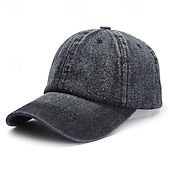 cheap Men's Baseball Cap-Men's Baseball Cap Sun Hat Blue Black Cotton Patchwork Fashion Streetwear Casual Daily Outdoor Vacation Solid Color Sun Protection Sunscreen Breathability
