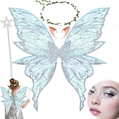 abordables Accessoires et plus-Médiéval Renaissance Ailes Accessoires Ear Cuffs Elfe Fée Papillon Déguisement Femmes Fantaisie Halloween Carnaval Performance LARP Foire de la Renaissance Adulte Plus d'accessoires