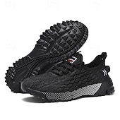 abordables Baskets Décontractées-Chaussures de sport pour hommes, en maille bleu marine, respirantes et flexibles, idéales pour la course, la marche et les activités de plein air décontractées.