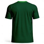 ieftine Tricouri și topuri de alergare-Bărbați Tricou de fotbal Geometric Aztec Brazilia Topuri pulover Tricou sport Vară Manșon scurt Casual De Atletism Spandex UPF 50 Uscare rapidă Confortabil la umezeală Respirabil Turneu Fotbal