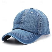 cheap Men's Baseball Cap-Men's Baseball Cap Sun Hat Blue Black Cotton Patchwork Fashion Streetwear Casual Daily Outdoor Vacation Solid Color Sun Protection Sunscreen Breathability