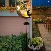 olcso Pathway Lights &amp; Lanterns-kültéri napelemes vízálló macska &amp;pillangós fém világító gömb alakú karólámpa, dekoratív led kert, udvar, ösvény, gyep, terasz, villa, farm hangulat &amp;tájvilágítás