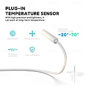 abordables appareils électroménagers-Thermostat intelligent programmable Wi-Fi, mini-régulateur de température à brancher (10 A), compatible avec les prises électriques, application de contrôle, commande vocale, minuterie et interrupteur