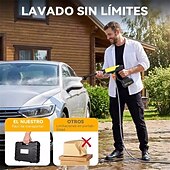 cheap Vehicle Cleaning Tools-Cordless Portable Pressure Washer, Battery Powered Handheld Power Washer Kit with Storage Case &amp; Foam Cannon, High Pressure Cleaner for Car Washing, Patio, Garden, Fence, Outdoor Surface Cleaning