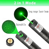  Puntatore laser ricaricabile tramite USB per attività all'aperto come caccia, escursionismo e campeggio, raggio laser a lungo raggio, puntatore laser verde