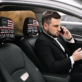 abordables 250º Aniversario-Funda para reposacabezas de coche conmemorativa del 250 aniversario, 2 unidades, conmemorativa de la Independencia de Estados Unidos (1776-2026), soporte espinal resistente para conducción de larga distancia, ajuste universal para coches, camiones y SUV.
