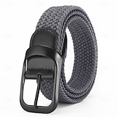 levne Pánské opasky-Pánské Pás tkaný slitina zinku Plátno Šik ven Moderní Na běžné nošení Pro volný čas Pevná barva Černá 1 # Černá Denní Domů Venkovní Streetwear Do pasu