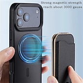 preiswerte Handy-Halter-2-in-1 magnetischer MagSafe-Wallet-Ständer, magnetisches Leder-Kartenetui für iPhone 17, 16, 15 Pro Max Serie mit verstellbarer Halterung
