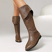 preiswerte Schuhe-Mittelalterlich Renaissance Steampunk Schuhe Stiefel Pirat Wikinger Keltischer Ritter Kostüm Damen Vikinger Seeräuber Halloween Karneval Leistung LARP Renaissance-Messe Erwachsene Schuhe
