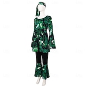 economico Outfit-Set Retrò Vintage Anni '70 Blusa / Camicia Pantaloni Copricapo Lunghe Hippie Disco Geometrico Costume Per donna Halloween Carnevale Festival Musicale Festa a tema retrò Adulti Blusa Pantaloni