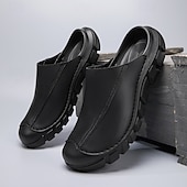 abordables sandales d'extérieur-Sabots blancs décontractés pour homme – chaussures légères à semelle épaisse, style minimaliste, pour les voyages, les vacances et le quotidien
