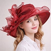 billige Fascinatorer og hatter-Derby Hatter Kentucky Derby-hatt Fascinator Gentlewoman Kostyme Dame Derby Ascot Hesteveddeløpsfestival Voksne Hatt Vår sommer