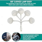 olcso Dekoratív fények-csillagos autótető-világítás, 360°-ban állítható csillagos éjszakai fény 6 fénykombinációval, 2 az 1-ben hordozható USB autós mennyezeti belső világítás autókhoz/hálószoba dekorációkhoz/bulihoz