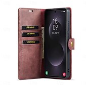 cheap 2026 Samsung Galaxy S26 Series-Phone Case For Samsung Galaxy S26 S26 Plus S26 Ultra Flip Cover Full Body Protective Retro Genuine Leather