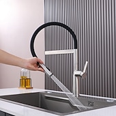 お買い得  キッチン用水栓金具-水栓 - シングルハンドルつの穴 電気メッキ その他 現代コンテンポラリー Kitchen Taps