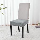 levne Potah na jídelní židli-Strečový žakárový diamantový potah na sedák s elastickým potahem, dvojité elastické pásky, prachotěsný chránič sedáku do jídelny, kuchyně, hotelu