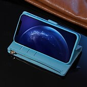 cheap 2026 Samsung Galaxy S26 Series-Phone Case For Samsung Galaxy S26 S26 Plus S26 Ultra Wallet Case Zipper Full Body Protective Kickstand Color Gradient sky PU Leather