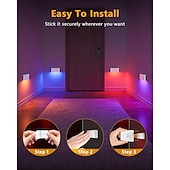 cheap Sensor Night Lights-2/4 Packs Stair Lights Indoor, RGB &amp; Warm White Motion Sensor Night Light, Color Changing Motion Sensor Light Indoor, Rechargeable Night Light for Stair,Hallway, Bathroom, Cabinet, Closet, Kitchen