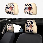 abordables 250º Aniversario-Funda para reposacabezas de coche conmemorativa del 250 aniversario, 2 unidades, conmemorativa de la Independencia de Estados Unidos (1776-2026), soporte espinal resistente para conducción de larga distancia, ajuste universal para coches, camiones y SUV.