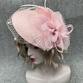 economico Fascinatori-Fascinator Cotone Matrimonio Compleanno Vintage Carino Retrò Con Pizzo Copricapo Copricapo