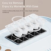 Недорогие Бытовая техника-Миниатюрный портативный льдогенератор, настольный, быстрое приготовление льда за 10-15 минут, 8 твердых кубиков льда за цикл, компактный, небольшой, быстродействующий льдогенератор для дома, офиса,